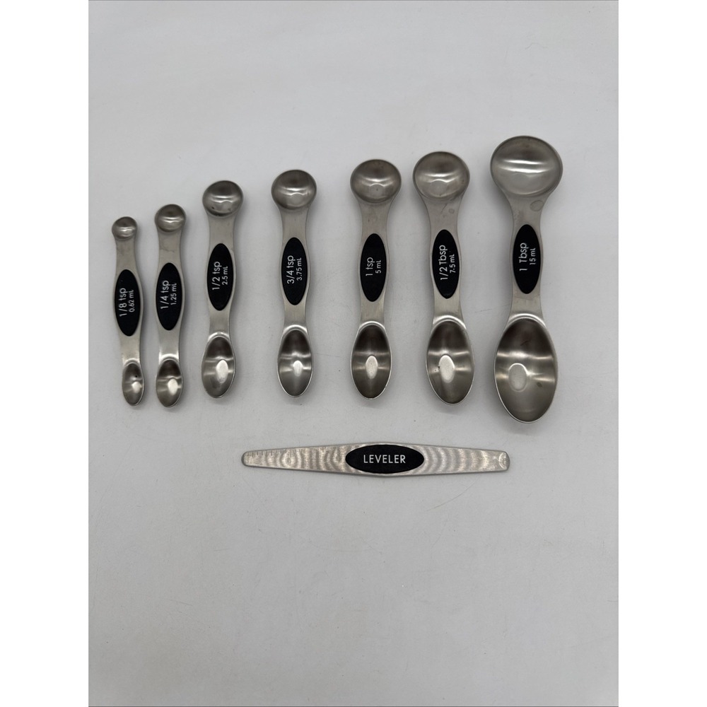 Stainless Steel Magnetic Measuring Spoons Set with Leveler